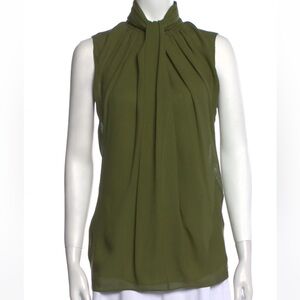 DEREK LAM Mock Neck Sleeveless Blouse